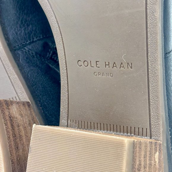 NWOT Cole Haan Grand Black Leather Ankle Booties - 7.5 - Picture 8 of 9